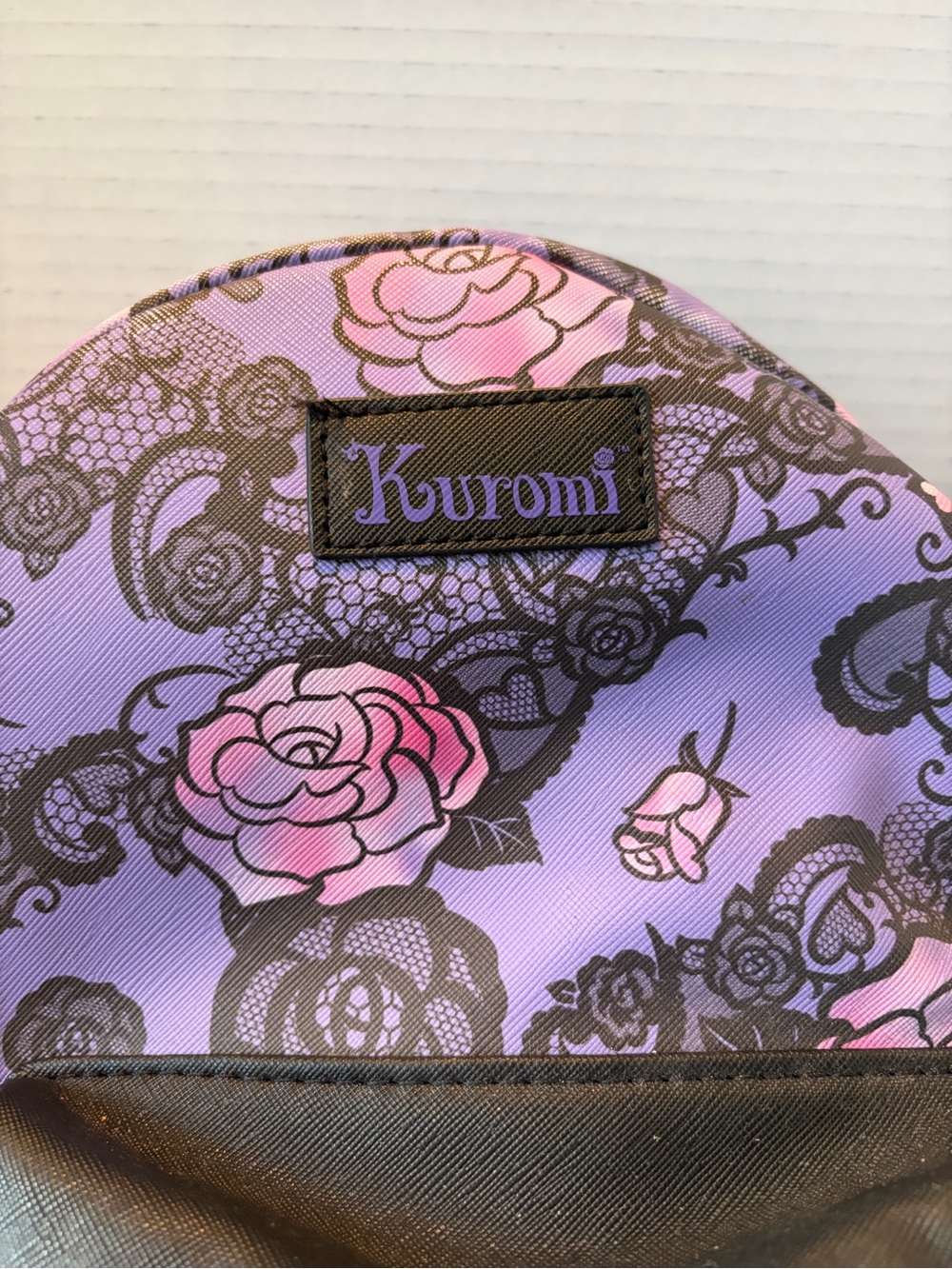 This Kuromi Roses Lace Mini Backpack by Bioworld - Picture 2 of 14